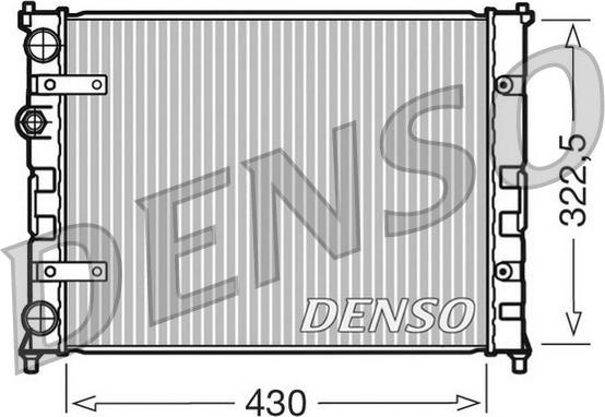 Denso DRM26007 - Radiator, engine cooling autospares.lv