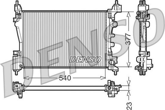 Denso DRM20095 - Radiator, engine cooling autospares.lv