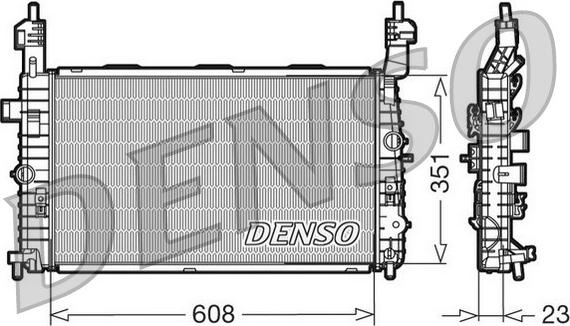 Denso DRM20093 - Radiator, engine cooling autospares.lv