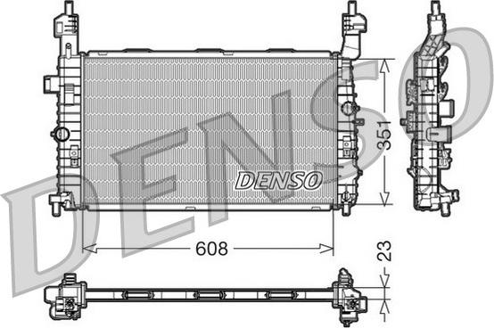 Denso DRM20092 - Radiator, engine cooling autospares.lv