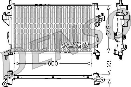 Denso DRM20045 - Radiator, engine cooling autospares.lv