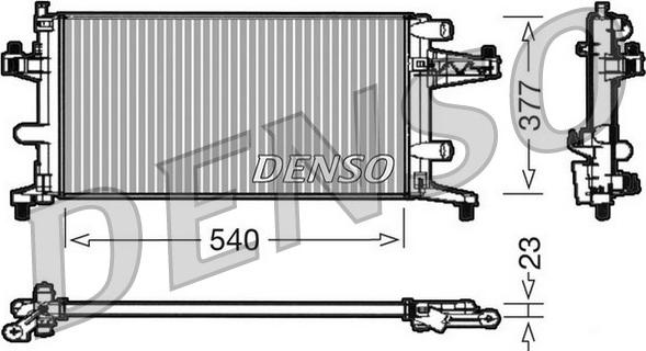 Denso DRM20040 - Radiator, engine cooling autospares.lv