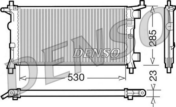 Denso DRM20041 - Radiator, engine cooling autospares.lv