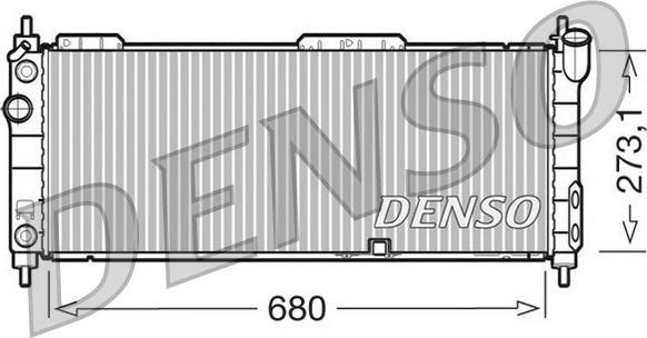 Denso DRM20043 - Radiator, engine cooling autospares.lv