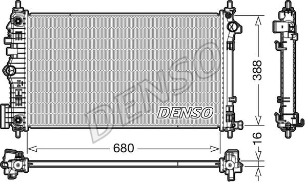 Denso DRM20007 - Radiator, engine cooling autospares.lv