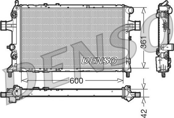 Denso DRM20016 - Radiator, engine cooling autospares.lv