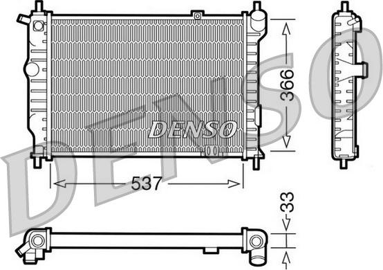 Denso DRM20010 - Radiator, engine cooling autospares.lv