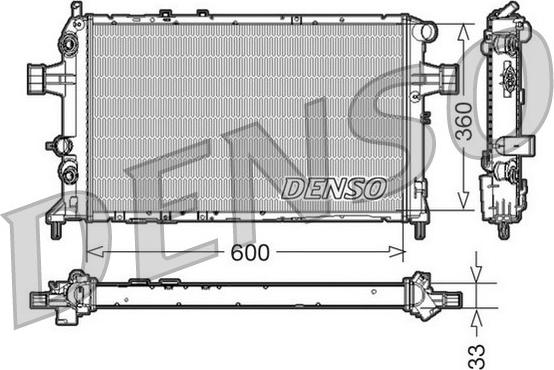 Denso DRM20017 - Radiator, engine cooling autospares.lv