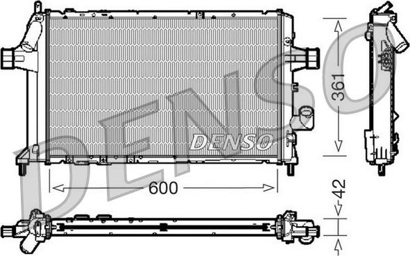 Denso DRM20085 - Radiator, engine cooling autospares.lv