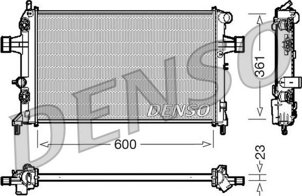 Denso DRM20086 - Radiator, engine cooling autospares.lv