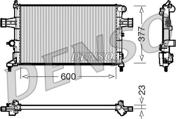 Denso DRM20083 - Radiator, engine cooling autospares.lv