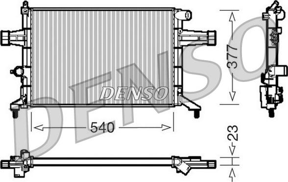 Denso DRM20082 - Radiator, engine cooling autospares.lv