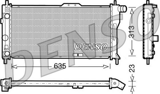 Denso DRM20034 - Radiator, engine cooling autospares.lv