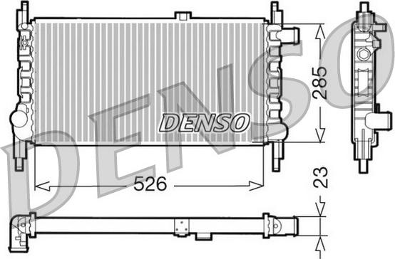 Denso DRM20035 - Radiator, engine cooling autospares.lv