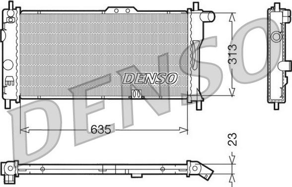 Denso DRM20032 - Radiator, engine cooling autospares.lv