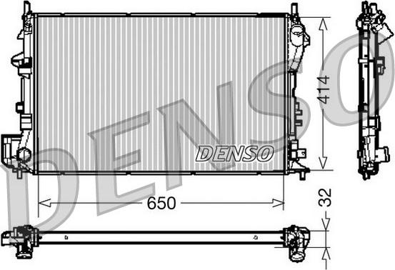 Denso DRM20029 - Radiator, engine cooling autospares.lv