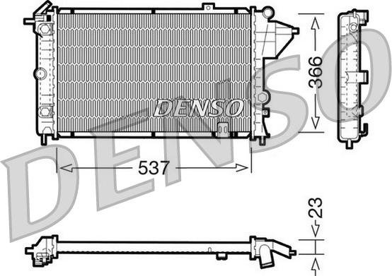 Denso DRM20024 - Radiator, engine cooling autospares.lv