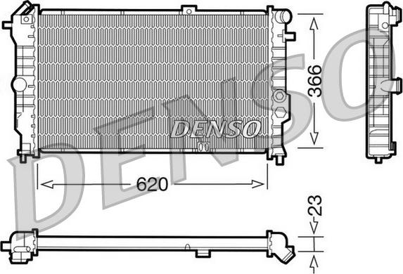 Denso DRM20020 - Radiator, engine cooling autospares.lv