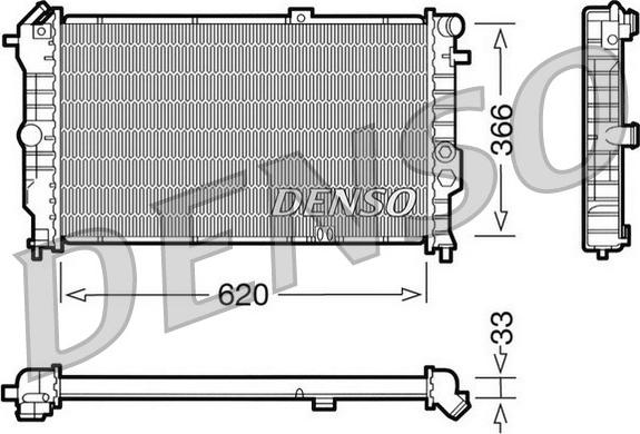 Denso DRM20021 - Radiator, engine cooling autospares.lv