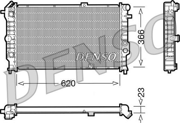 Denso DRM20022 - Radiator, engine cooling autospares.lv