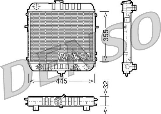 Denso DRM20073 - Radiator, engine cooling autospares.lv