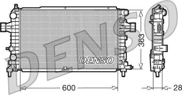 Denso DRM20105 - Radiator, engine cooling autospares.lv