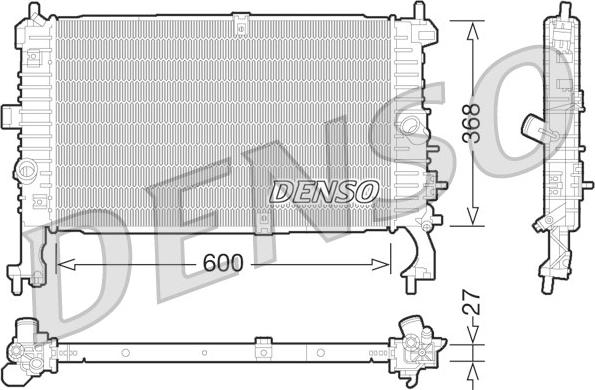 Denso DRM20106 - Radiator, engine cooling autospares.lv