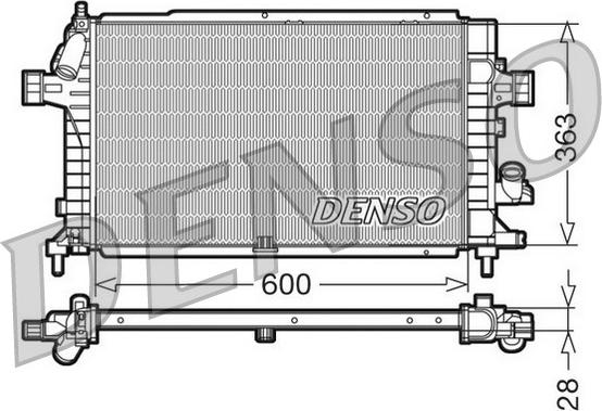 Denso DRM20100 - Radiator, engine cooling autospares.lv