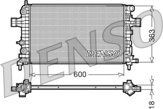 Denso DRM20101 - Radiator, engine cooling autospares.lv