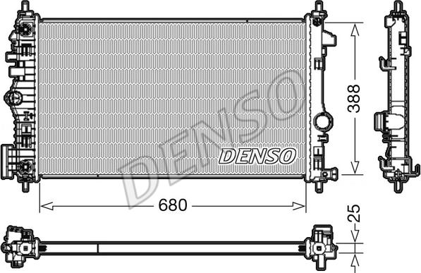 Denso DRM20108 - Radiator, engine cooling autospares.lv