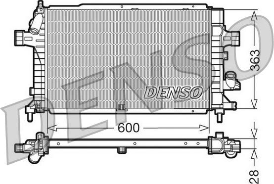 Denso DRM20102 - Radiator, engine cooling autospares.lv