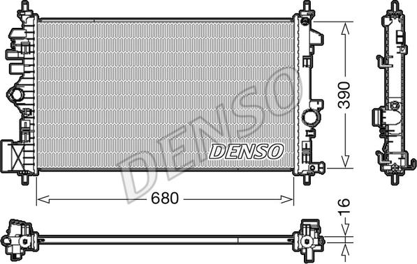 Denso DRM20110 - Radiator, engine cooling autospares.lv