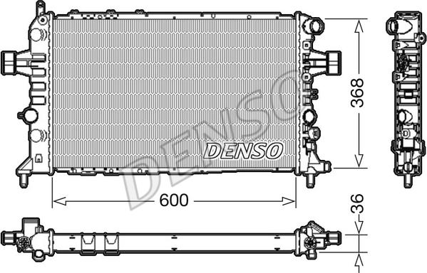 Denso DRM20112 - Radiator, engine cooling autospares.lv