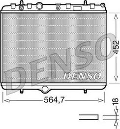 Denso DRM21055 - Radiator, engine cooling autospares.lv