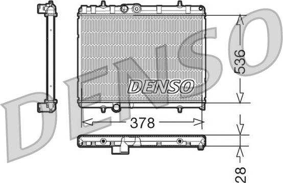 Denso DRM21056 - Radiator, engine cooling autospares.lv