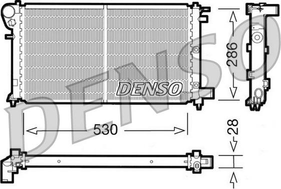 Denso DRM21004 - Radiator, engine cooling autospares.lv