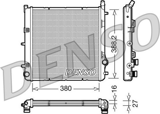 Denso DRM21005 - Radiator, engine cooling autospares.lv