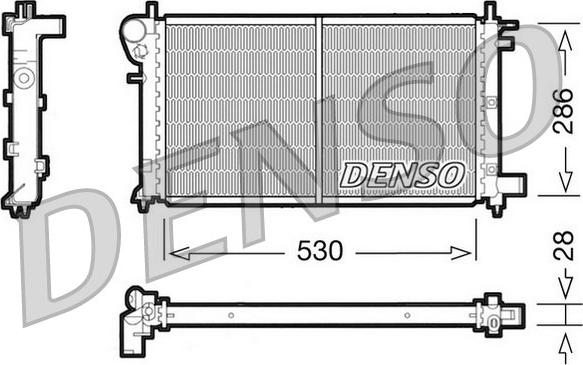 Denso DRM21003 - Radiator, engine cooling autospares.lv