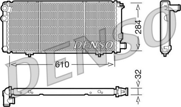 Denso DRM21010 - Radiator, engine cooling autospares.lv