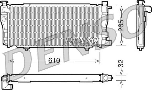 Denso DRM21012 - Radiator, engine cooling autospares.lv