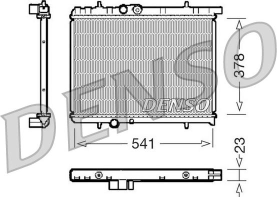 Denso DRM21031 - Radiator, engine cooling autospares.lv