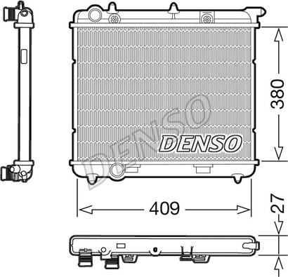 Denso DRM21024 - Radiator, engine cooling autospares.lv