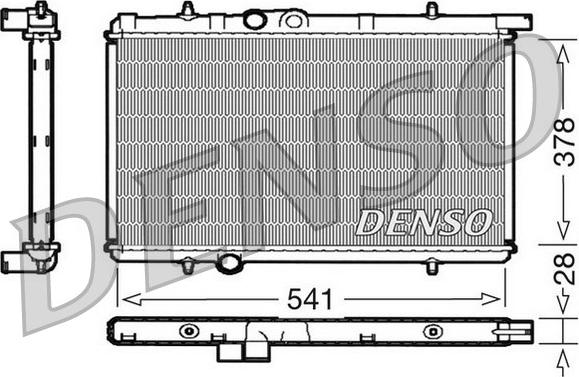 Denso DRM21021 - Radiator, engine cooling autospares.lv