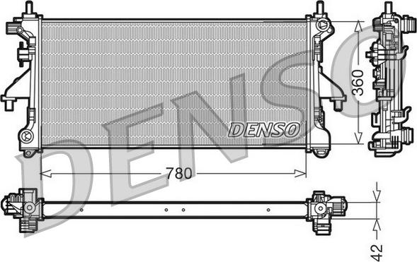 Denso DRM21102 - Radiator, engine cooling autospares.lv