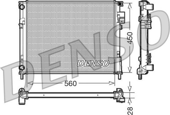 Denso DRM23096 - Radiator, engine cooling autospares.lv