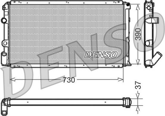 Denso DRM23091 - Radiator, engine cooling autospares.lv