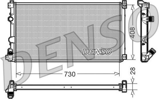 Denso DRM23092 - Radiator, engine cooling autospares.lv