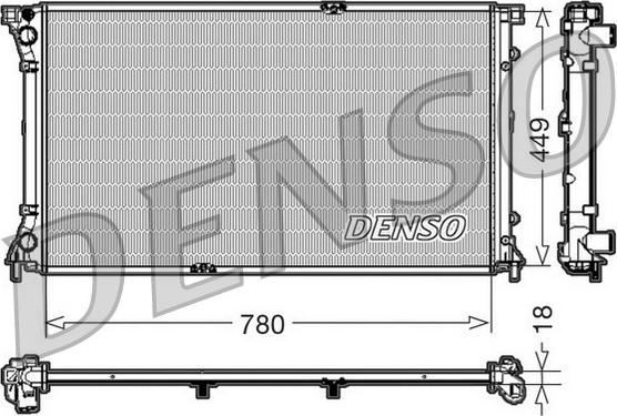 Denso DRM23097 - Radiator, engine cooling autospares.lv