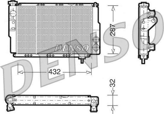 Denso DRM23040 - Radiator, engine cooling autospares.lv