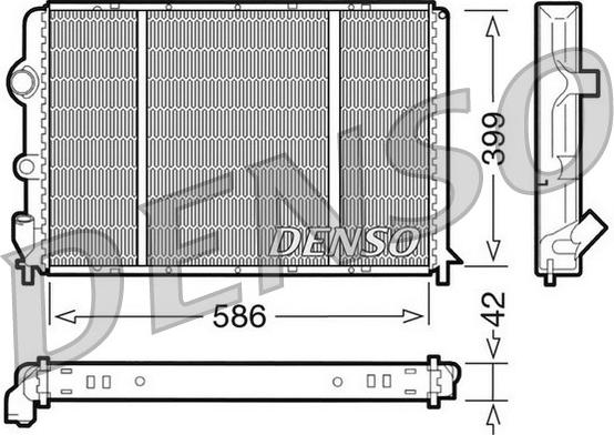 Denso DRM23051 - Radiator, engine cooling autospares.lv